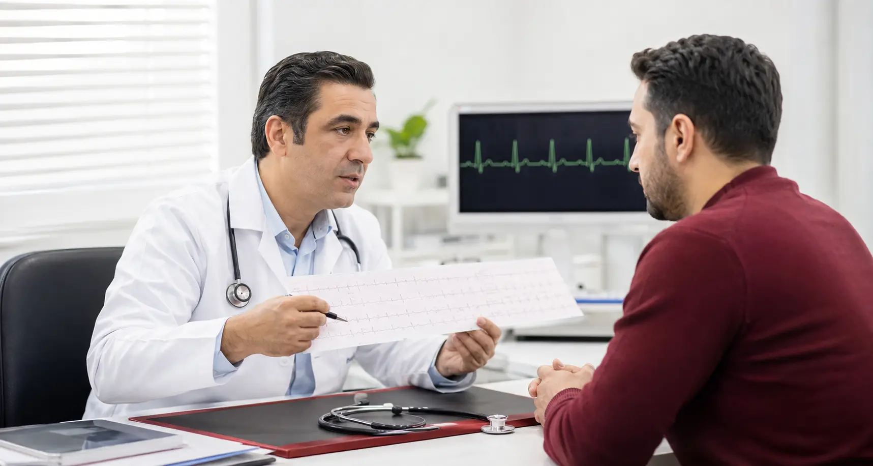 بررسی علت تپش قلب بعد از غذا توسط متخصص قلب